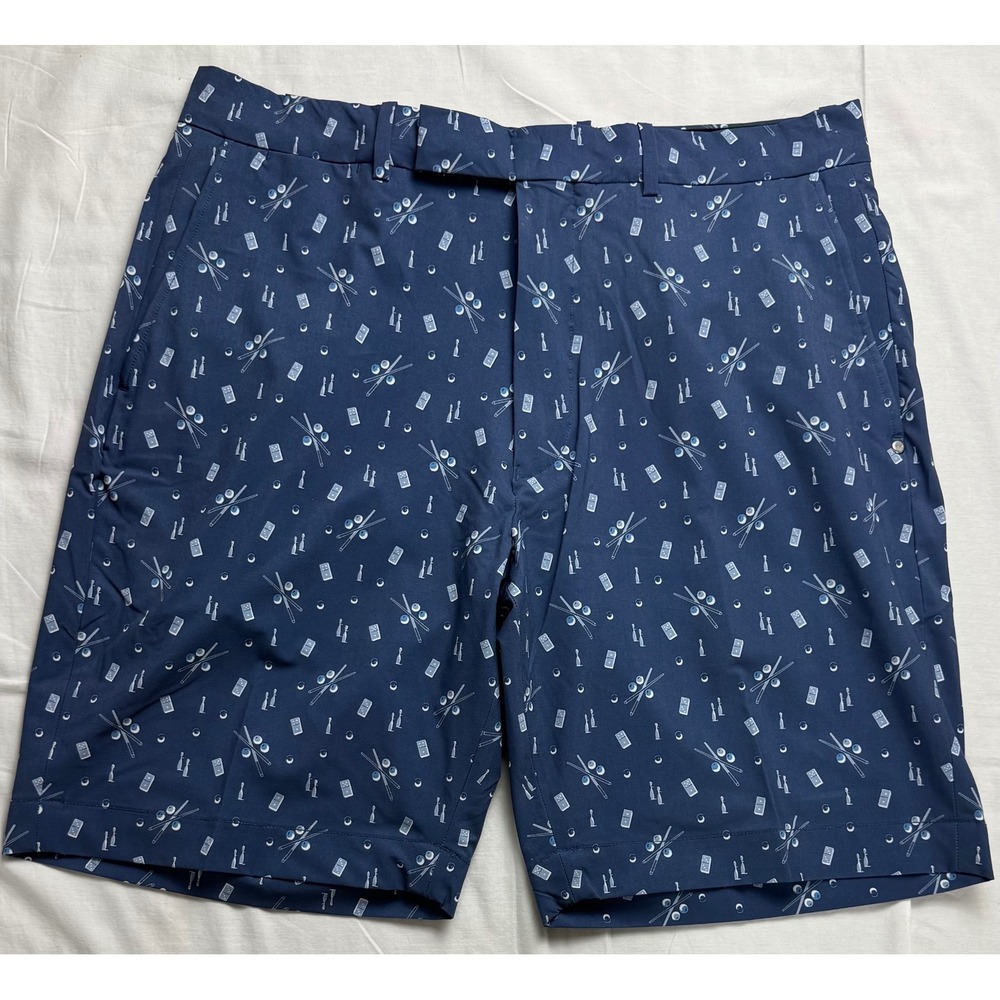 RLX Ralph Lauren Mens Golf Shorts Blue Pool Billiards Dominoes Print Size 34 NEW - Picture 11 of 16
